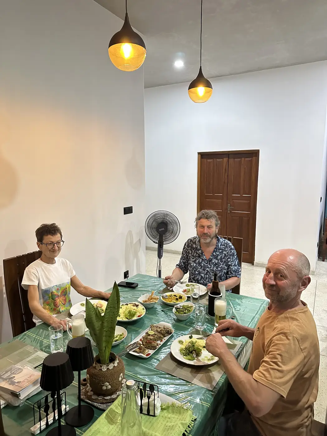 Guests dining together